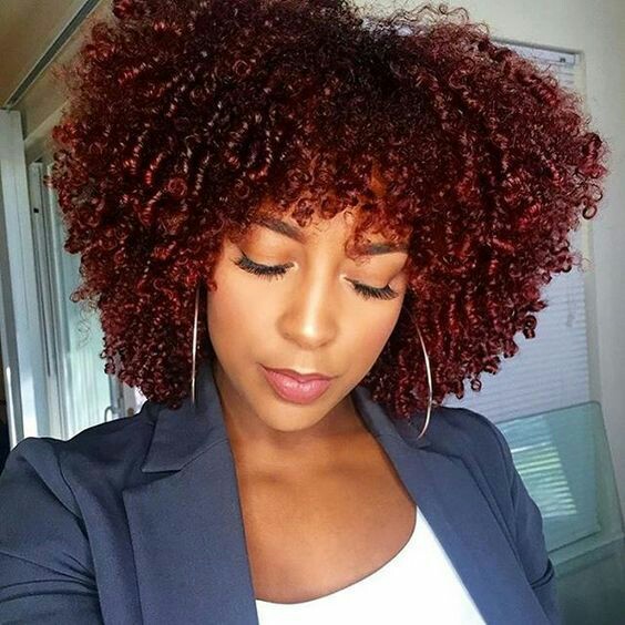 wash and go colored afro bob