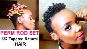 Perm rod set Hairstyle on short hair CutAfrik Afro
