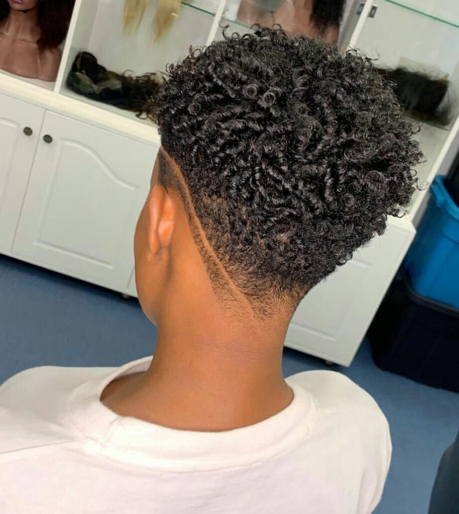 Tapered Haircut and Curls Uganda