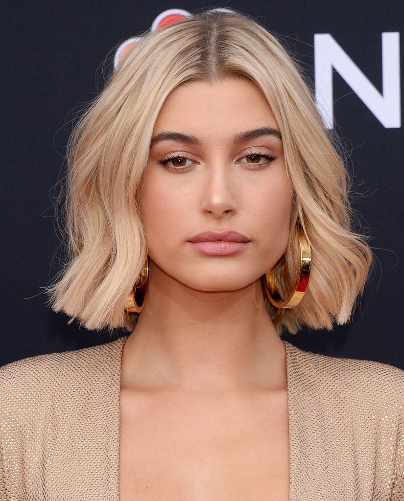 Hailey with super short blunt cut bob