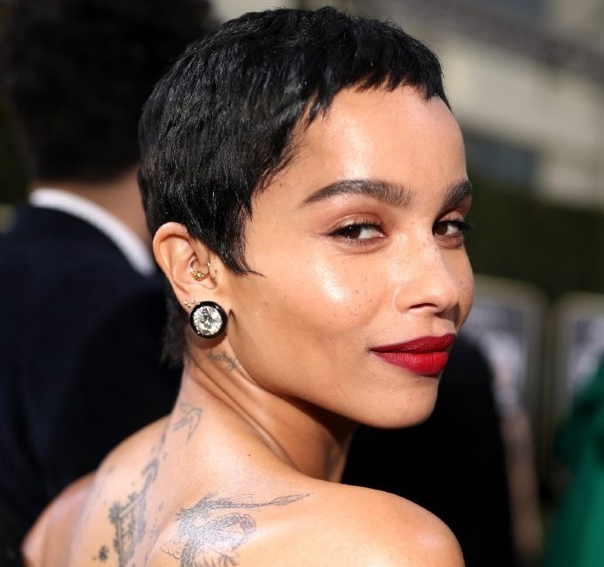 Zoe Kravitz with a trendy pixie cut