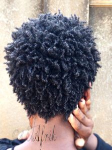 Wash and go type 4c short hair