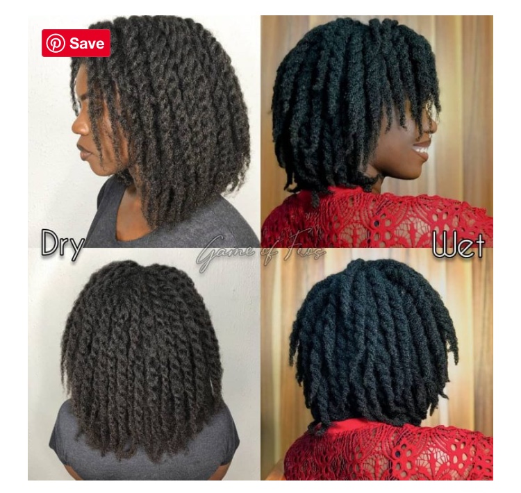 Mini twists on wet or dry hair