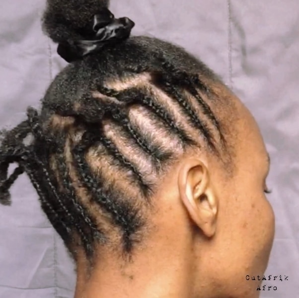 Cornrows for crocheting tapered haircut