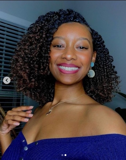 Flat Twist Out on Curly Colored Hair