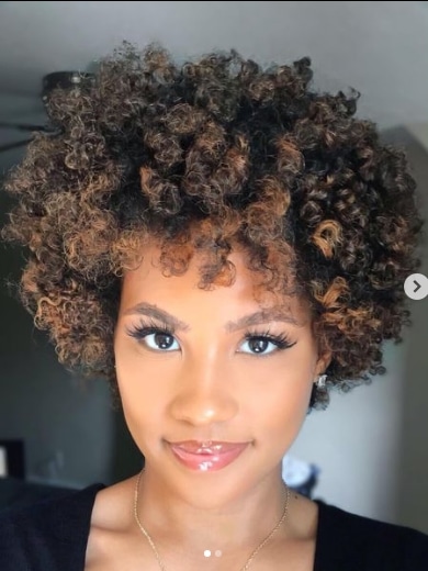 Flat Twist Out Hairstyle On Colored Hair