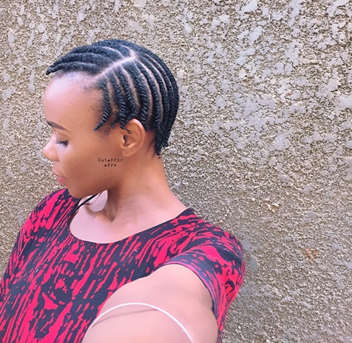 Flat Twists on Short Natural Hair
