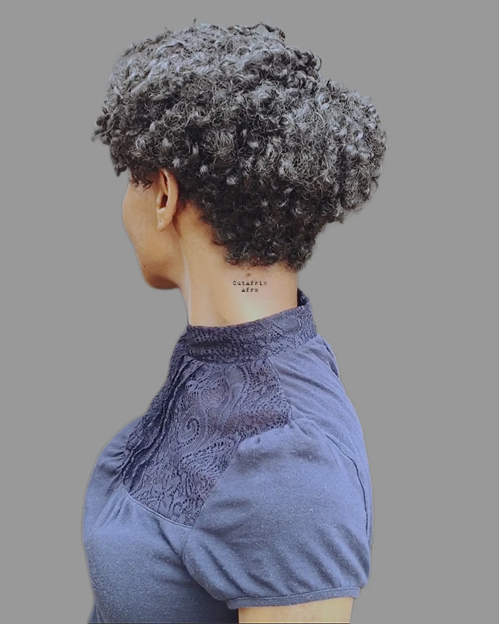 tapered afro bob