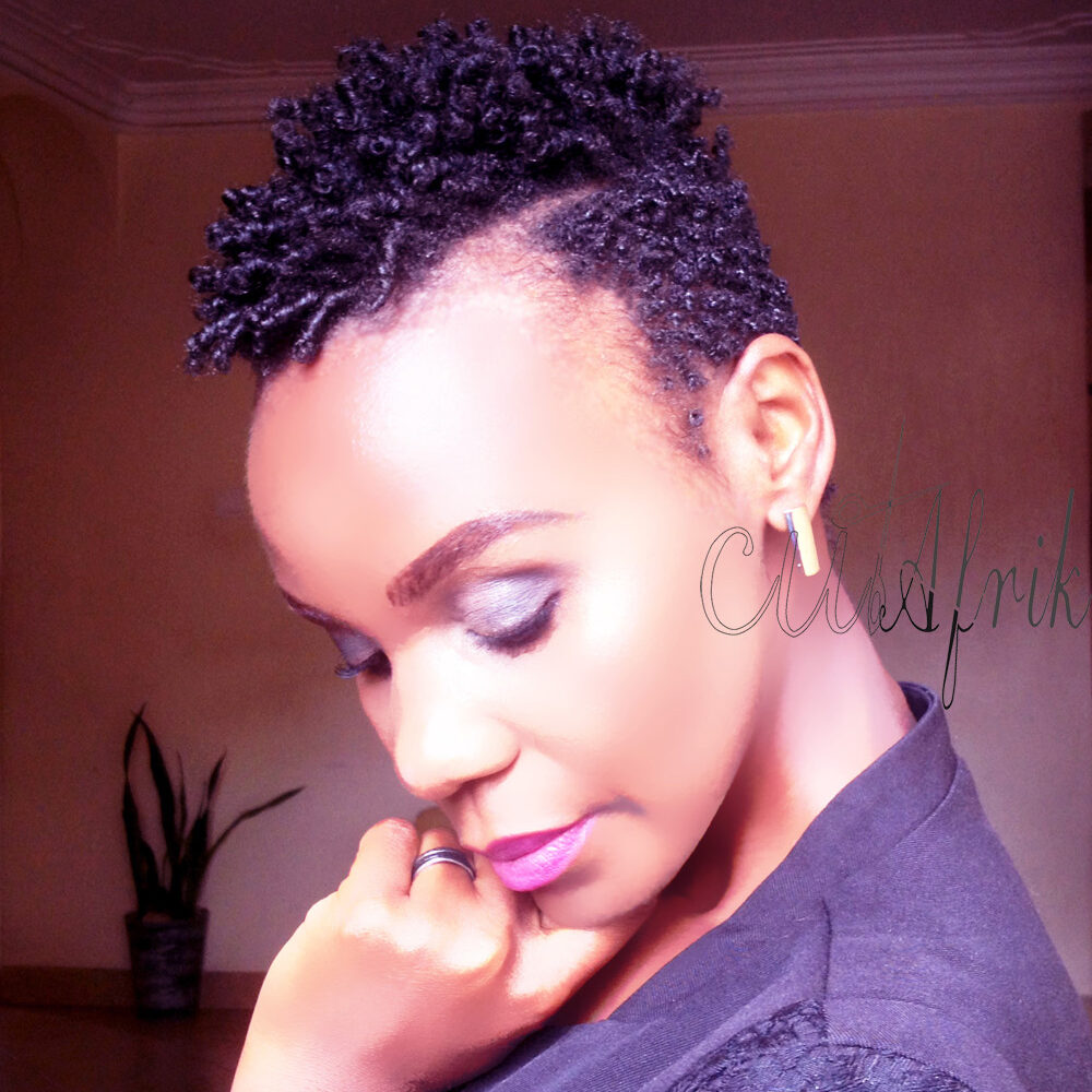 How to straw set on short natural hair