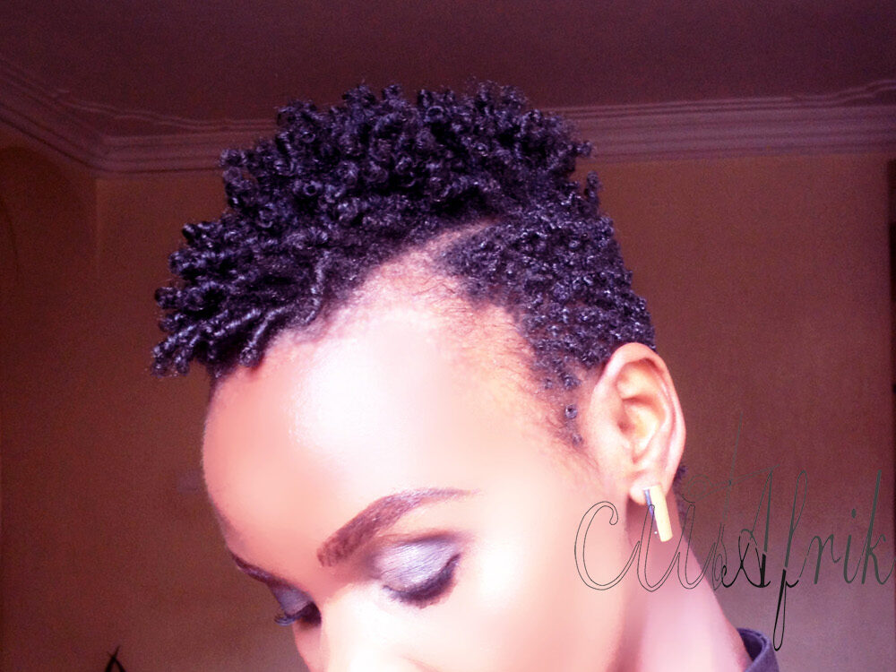 How to straw set on short natural hair