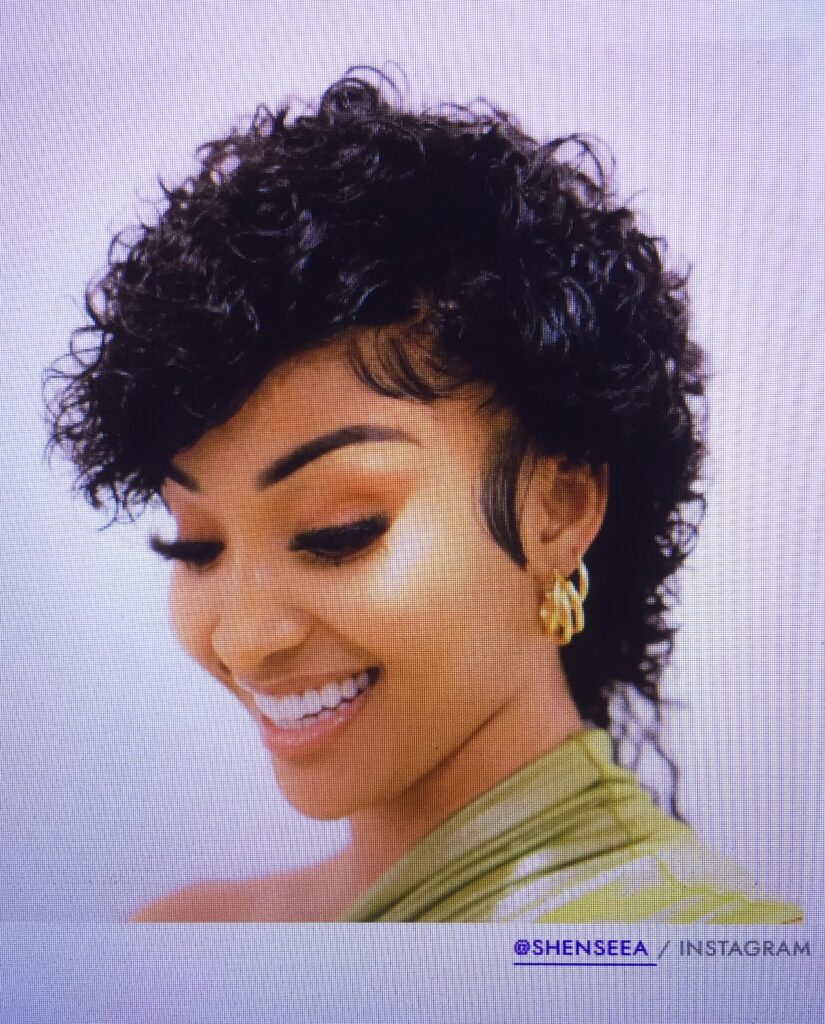 shenseea with faux mullet
